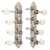 Waverly F-style Mandolin Machines with Ivoroid Knobs, Bright nickel