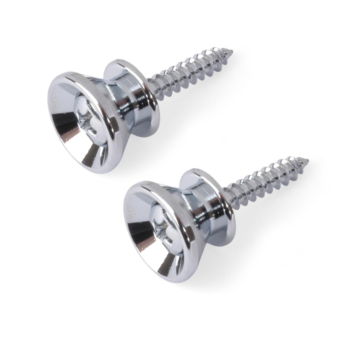 Strap Buttons, Chrome, set of 2