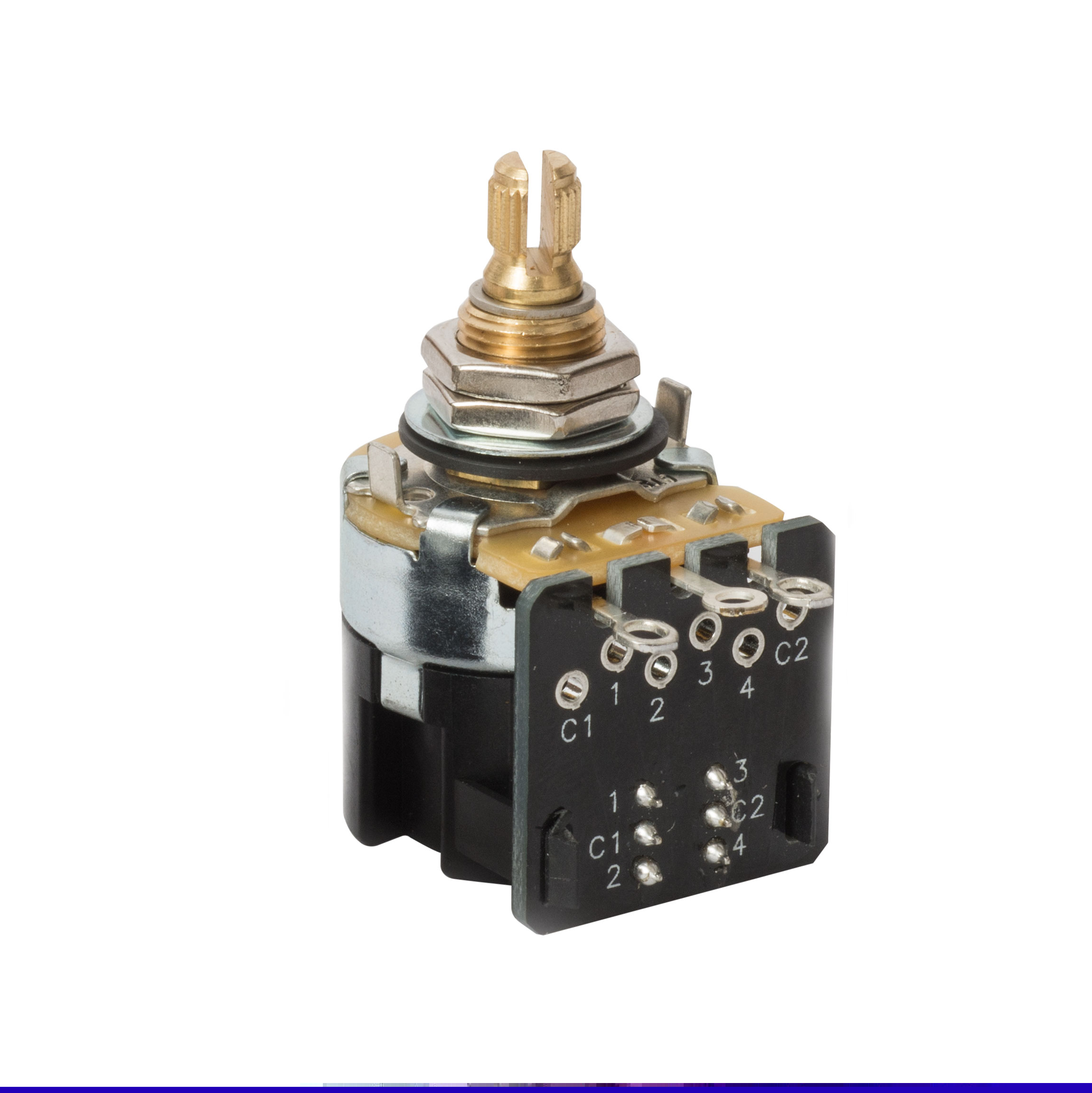 CTS Push-pull Pots, DPDT, Split shaft, 500K-ohm (CTS #450S 3910)