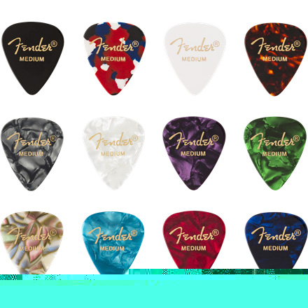 Fender Celluloid Picks Medley, 351 Shape, Medium