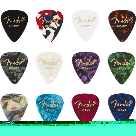 Fender Celluloid Picks Medley, 351 Shape, Heavy
