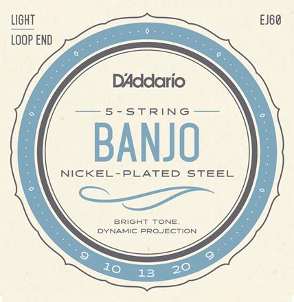 D'Addario Nickel Plated Banjo Strings, Light (EJ60)