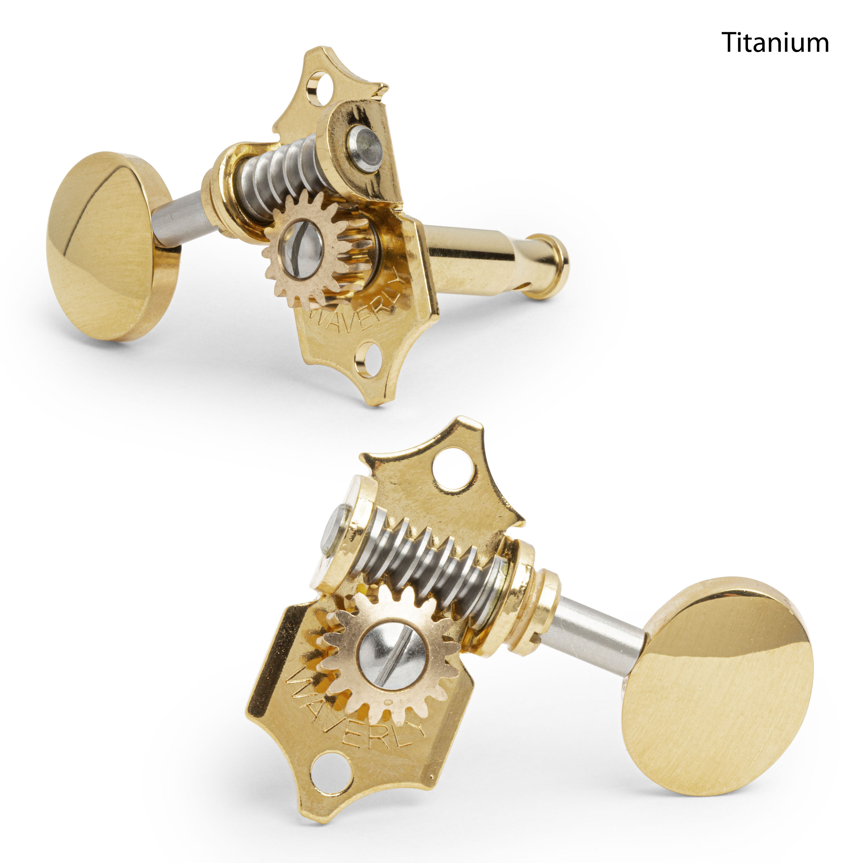 Waverly Guitar Tuners with Vintage Oval Knobs for Solid Pegheads