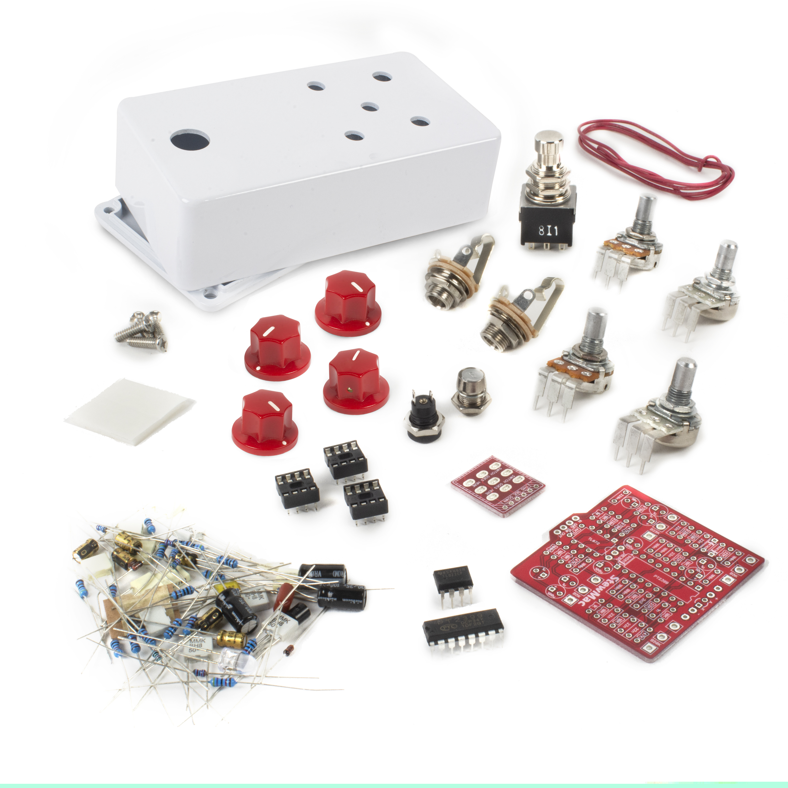 StewMac Tape Op Delay Pedal Kit, With White Enclosure