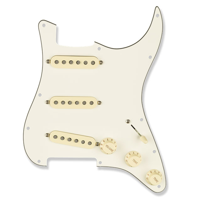 Fender Tex-Mex Pre-wired Stratocaster Pickguard, Parchment