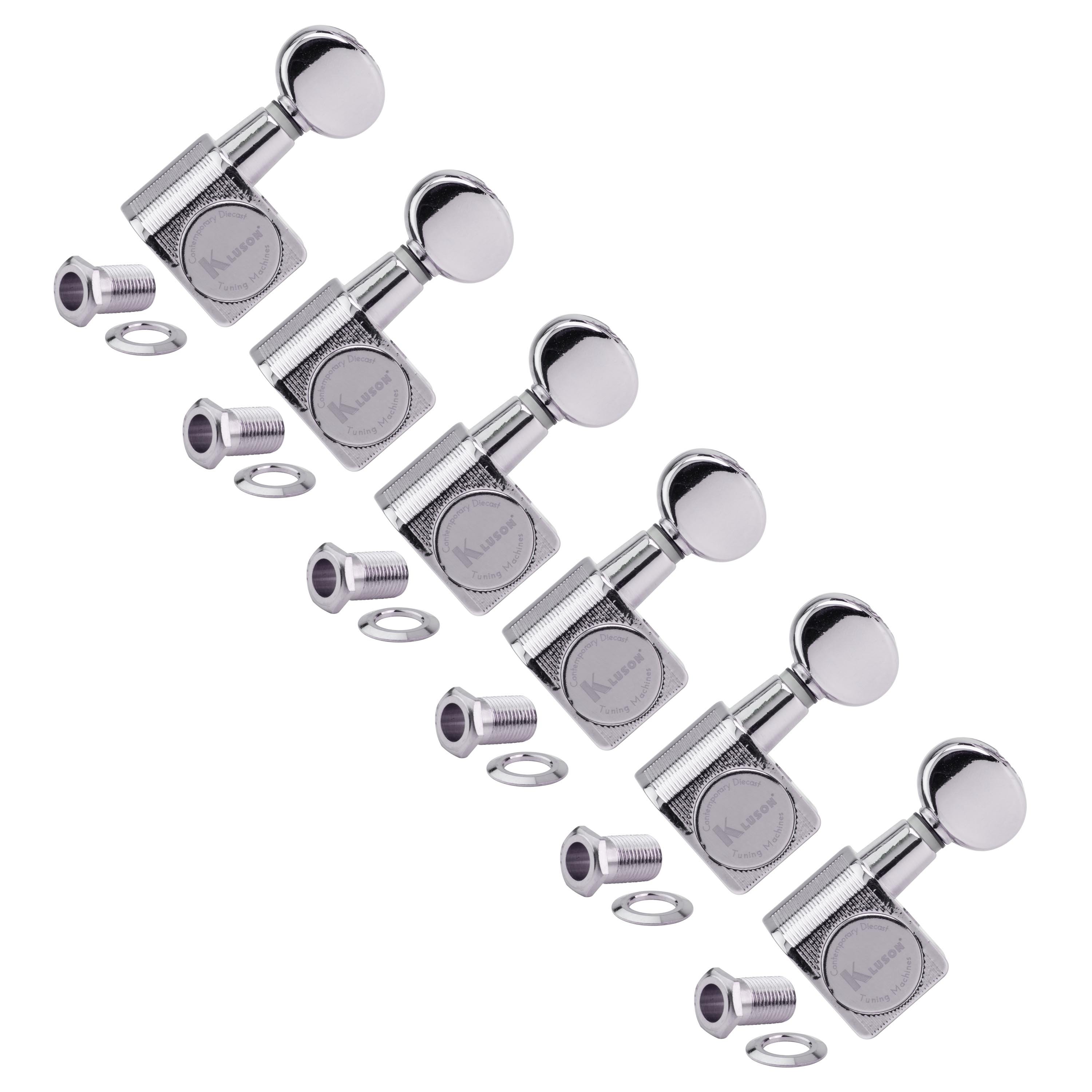 Kluson 6-In-Line Diecast 2-Pin Tuners for Fender Guitars