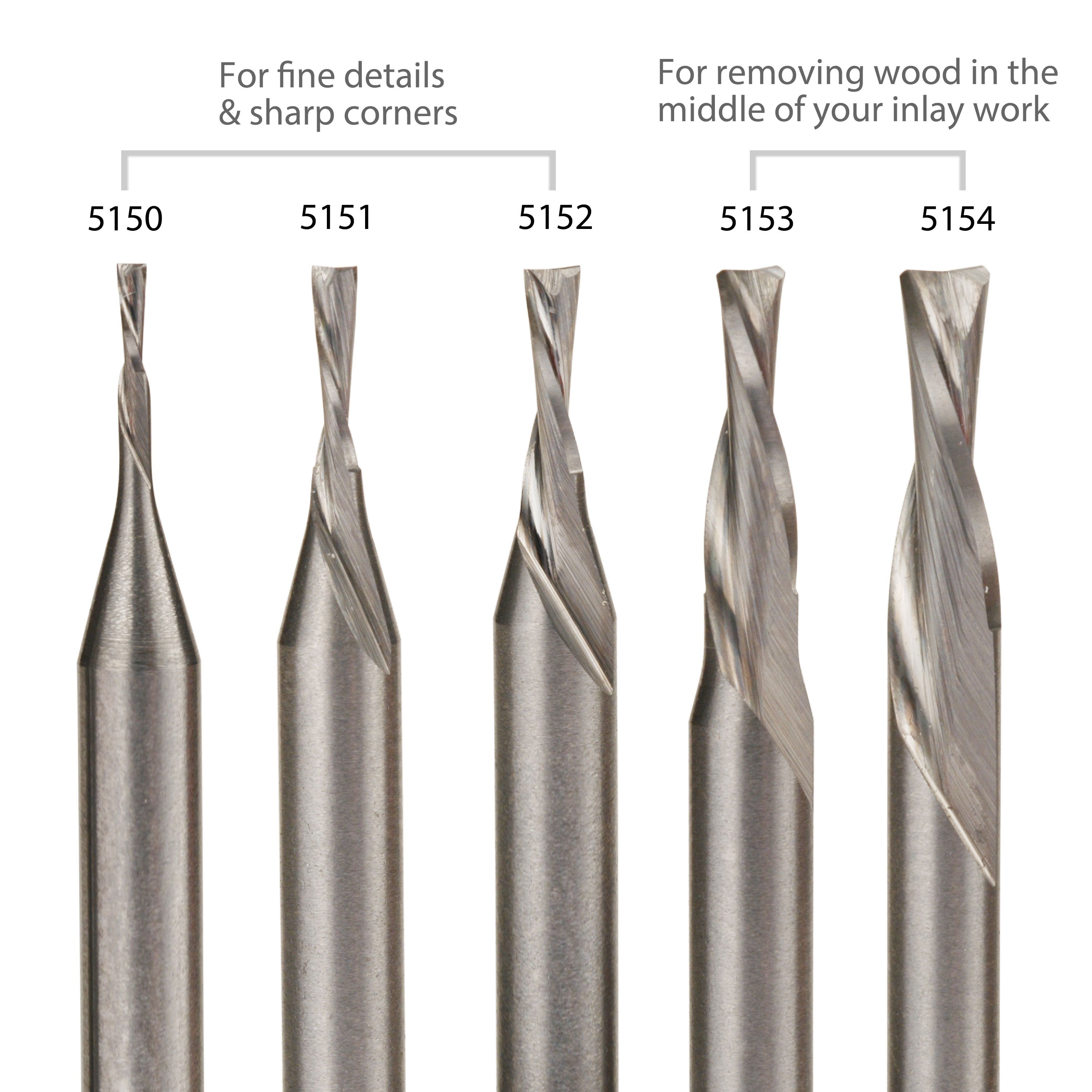 Carbide Downcut Inlay Router Bits