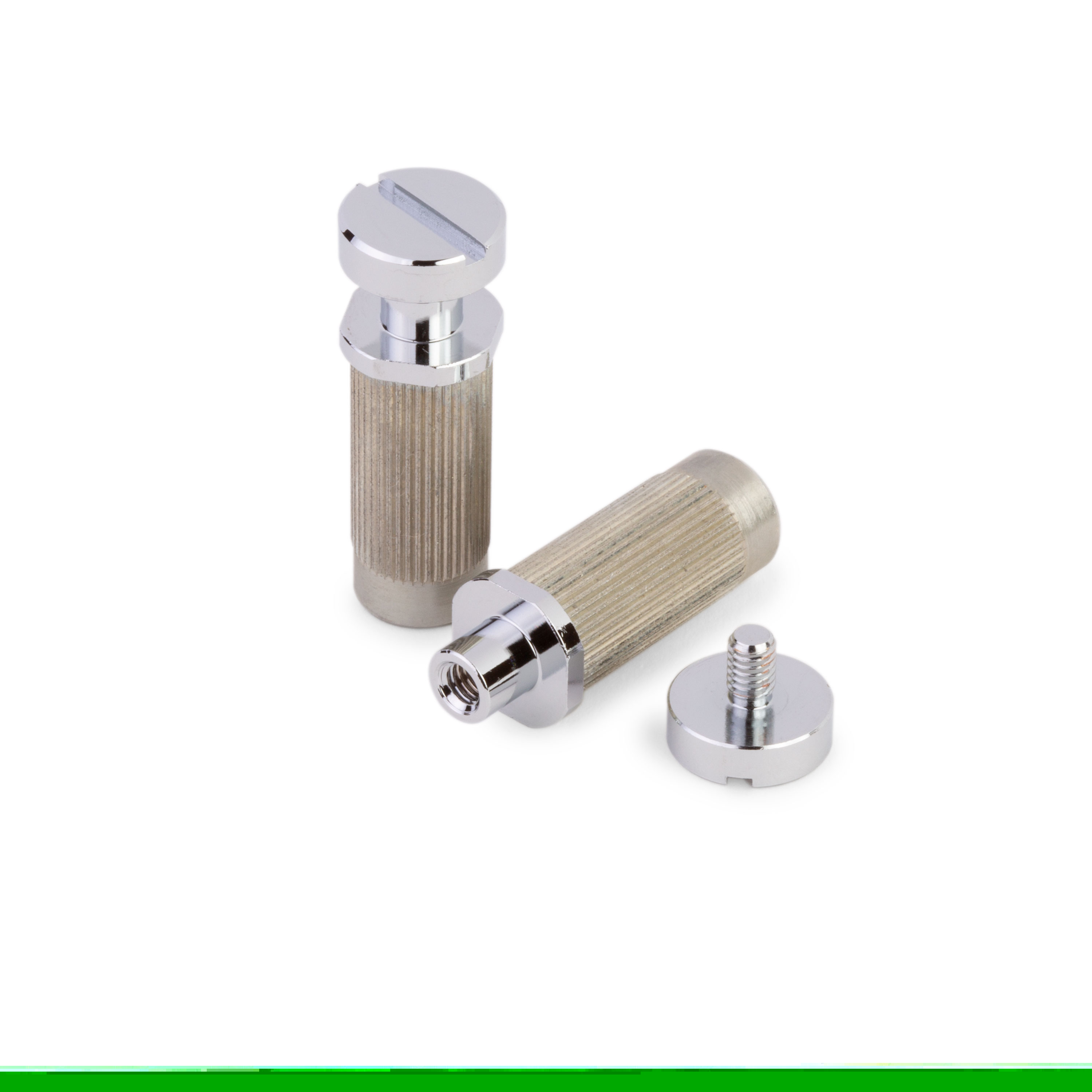 TonePros VM1 Vintage Steel Metric Locking Studs, Chrome - Set of 2