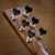 Rickard Cyclone High Ratio Tuning Pegs for Guitar with Black Knobs, Set of 6