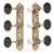 Sloane Classical Machines with Leaf Bronze Baseplates, Ebony knobs
