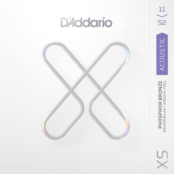 D'Addario XS Phosphor Bronze Acoustic Guitar Strings, Custom Light (XSAPB1152)