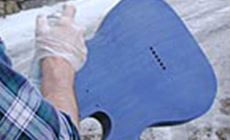 Spraying clear lacquer