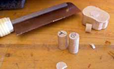 Making maple plugs with knife