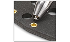 Eyelet facing up